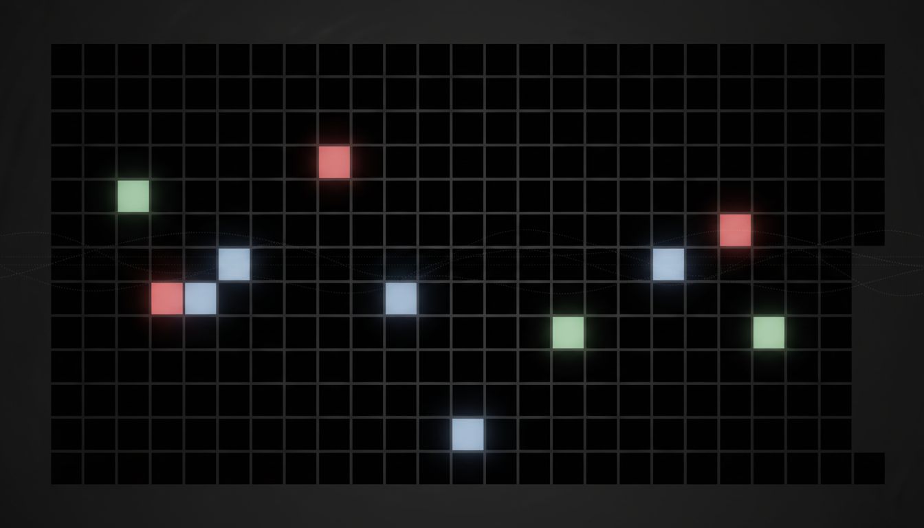 Cross-section diagram of OLED pixels showing active colored pixels alongside completely dark switched-off pixels