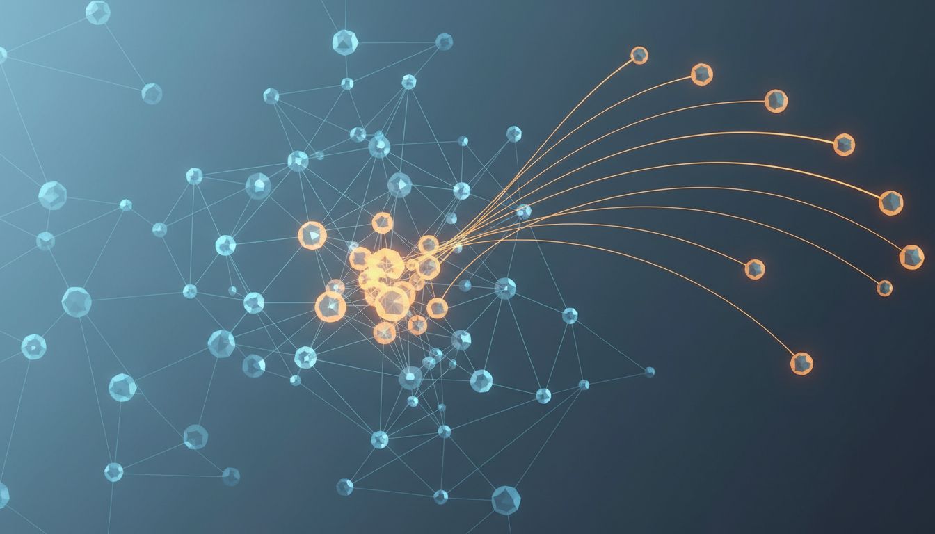 Abstract network graph showing data propagating beyond the original point of consent
