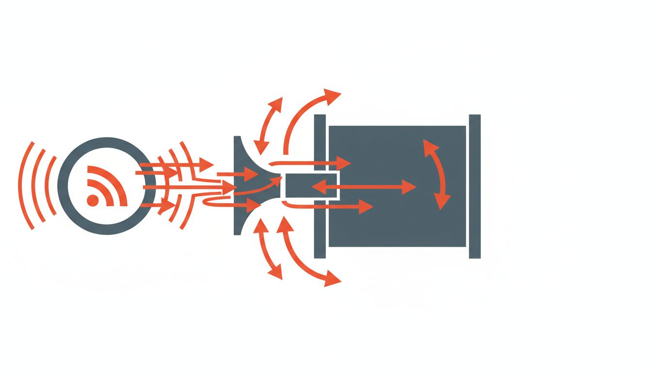 Abstract diagram showing user migration from an open platform through a controlled funnel, with some users lost in transition