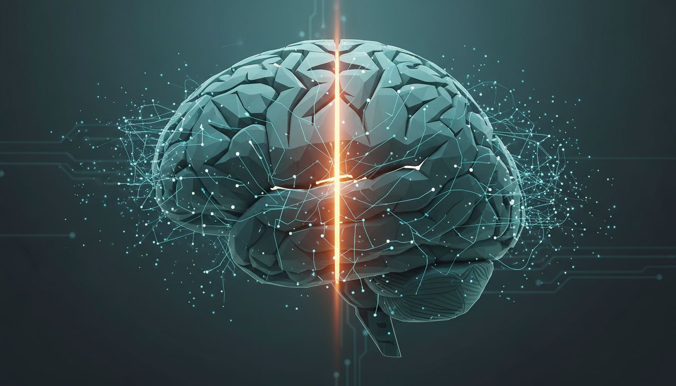 Abstract illustration of attention threads scattering versus a single strong focused thread