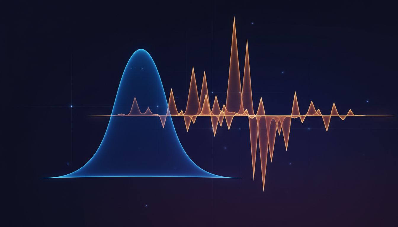 Two misaligned probability distribution curves representing training data and real-world deployment distribution