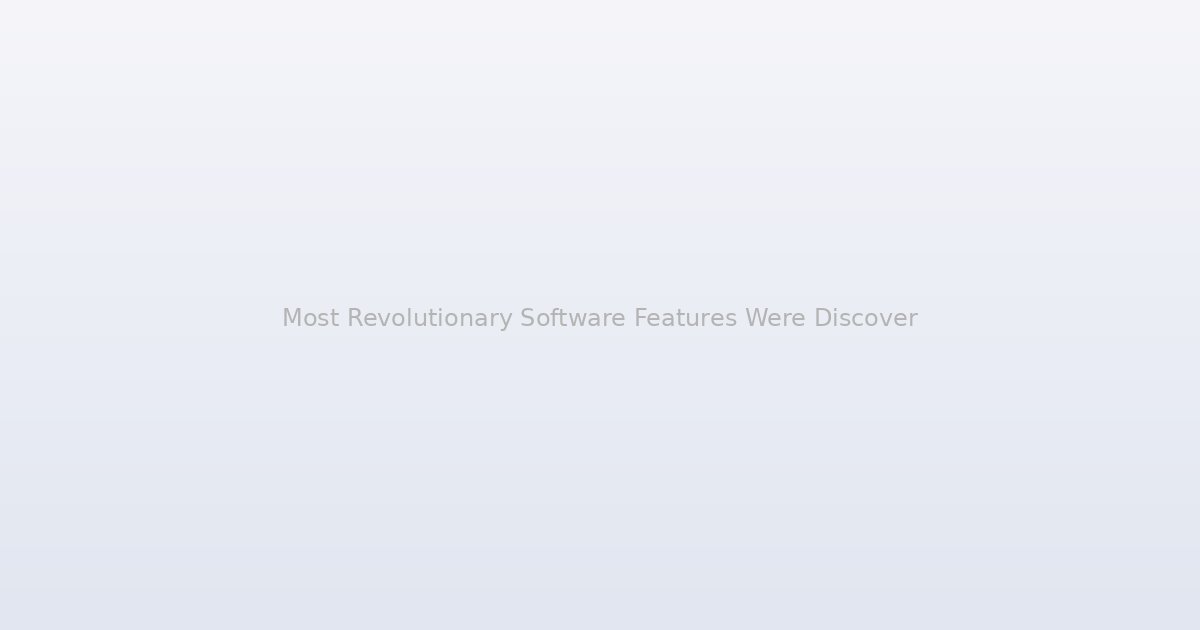 Most Revolutionary Software Features Were Discovered by Accident, and the Pattern Is Hiding in Plain Sight