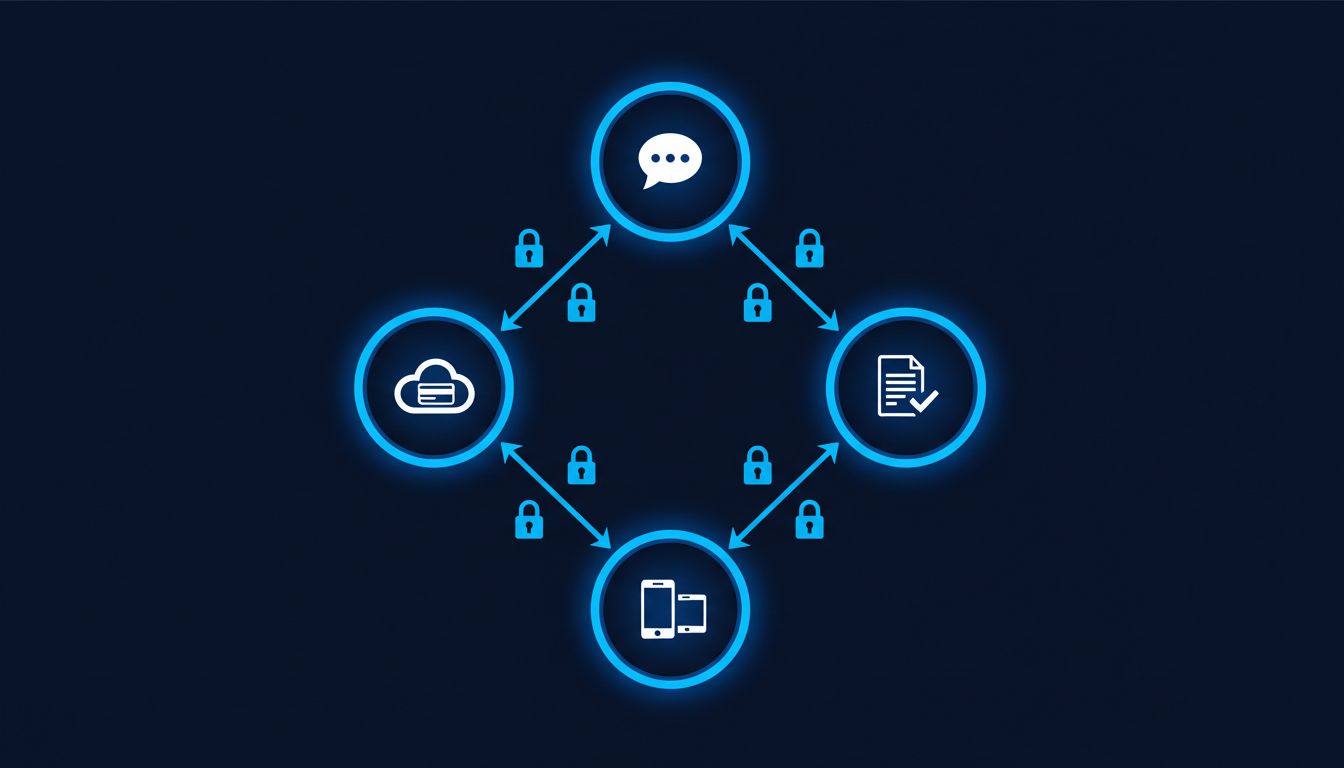 Diagram showing how interconnected platform products create compounding switching costs