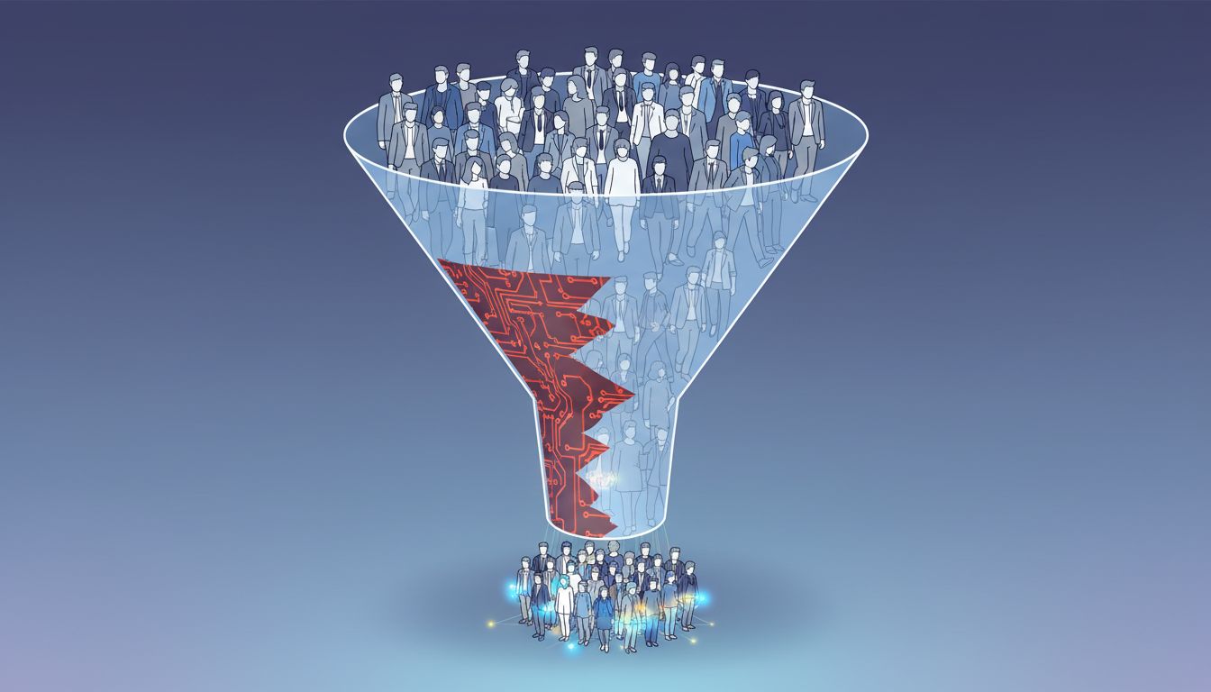 A funnel diagram showing how friction filters casual visitors and surfaces genuinely motivated early adopters