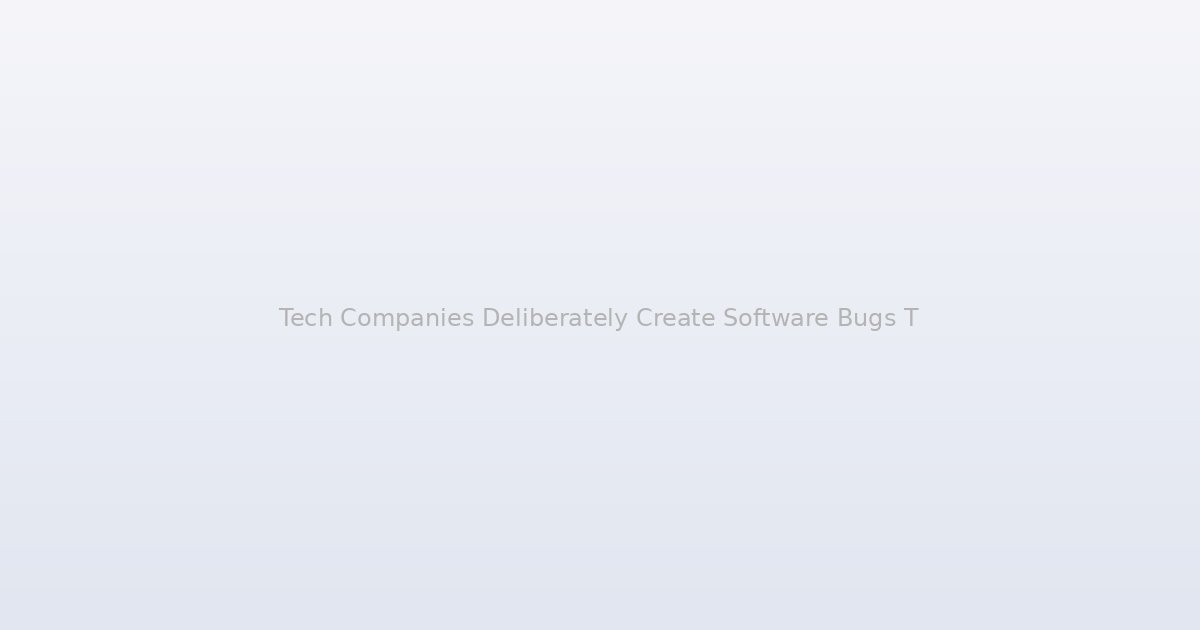 Tech Companies Deliberately Create Software Bugs That Users Never Notice