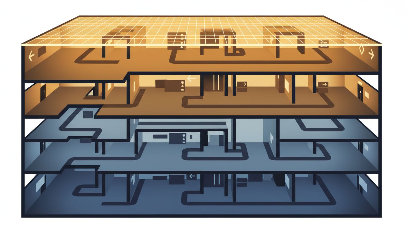 Architectural cross-section illustrating the gap between free-tier friction and paid-tier clarity in API products