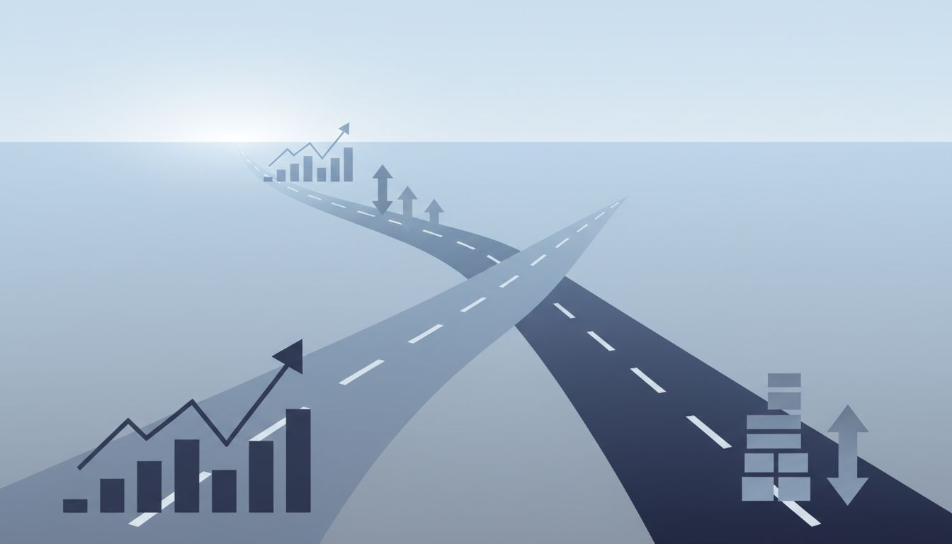 Two diverging paths representing strategic losses versus structural losses, which look identical at the starting point