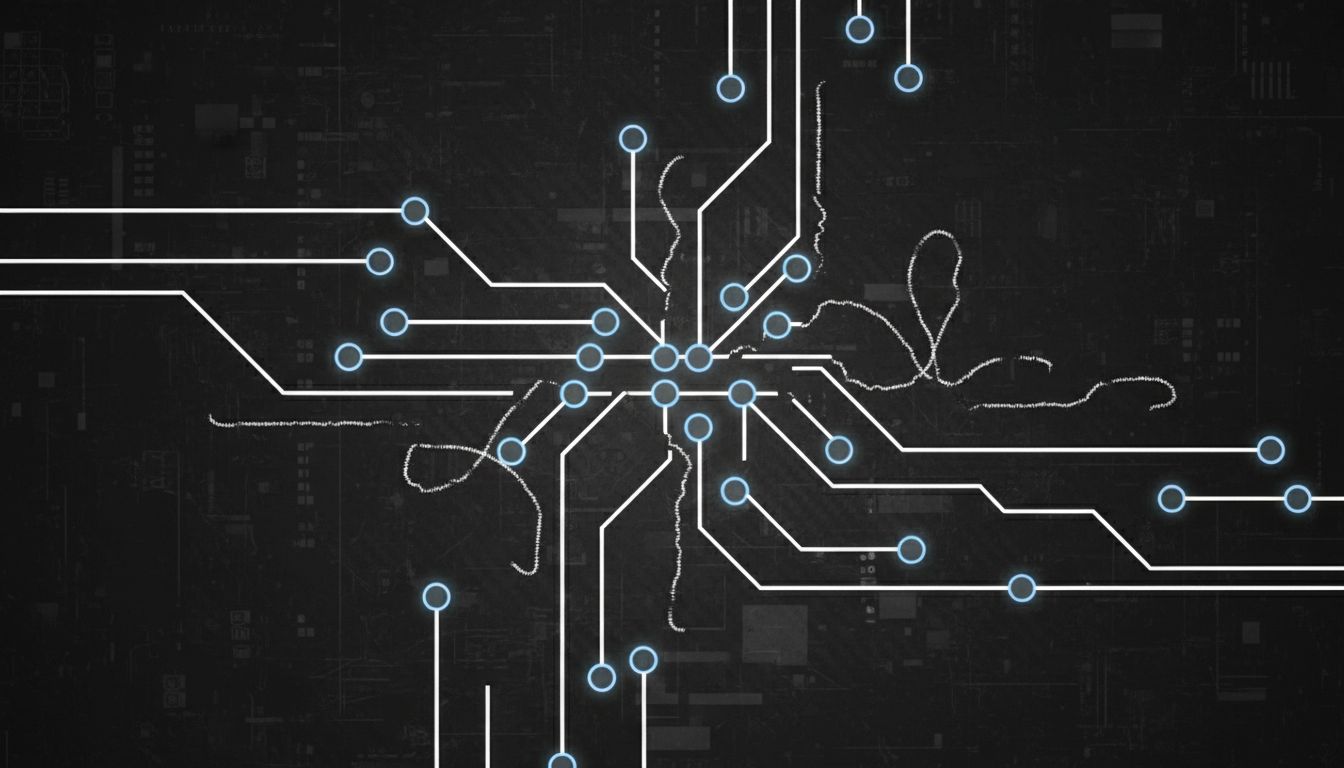 Abstract diagram of a network with stale and corrupted connection states