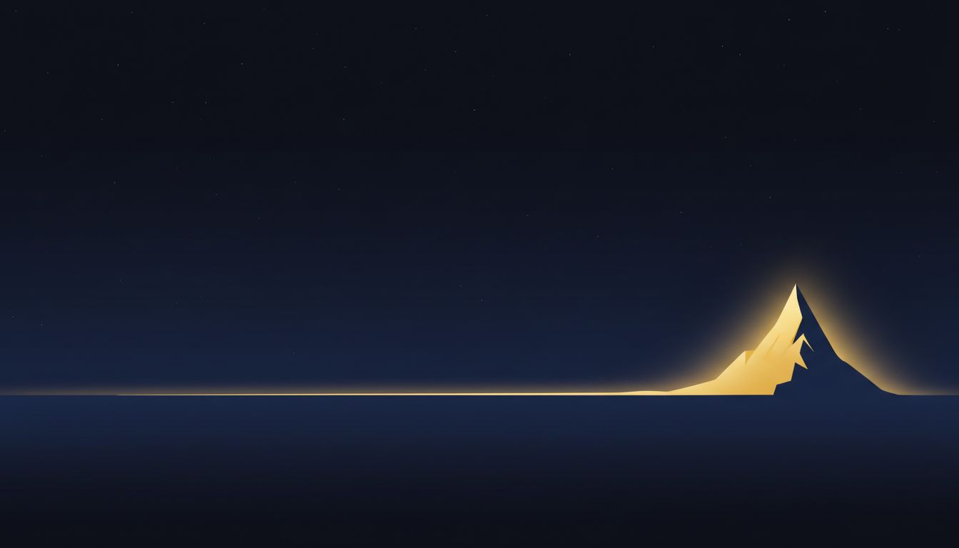 A power law curve illustrated as a landscape with a single sharp peak, representing how venture returns concentrate in a single outlier investment