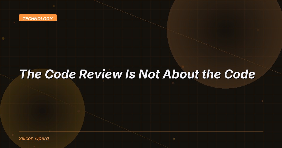 Abstract illustration of knowledge transfer between two engineers during code review