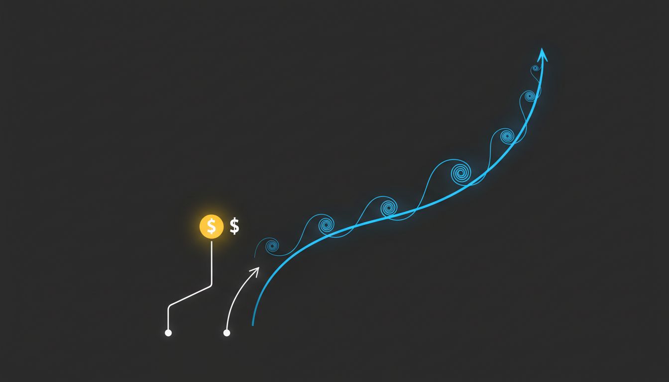 Diagram showing the diverging trajectories of early acquisition versus continued growth