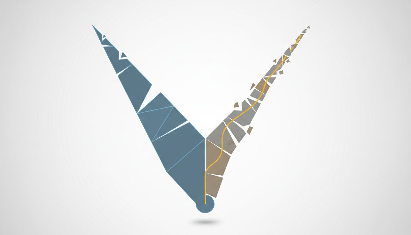 Two paths diverging from a single point, representing the fork in trajectory created by early hiring decisions