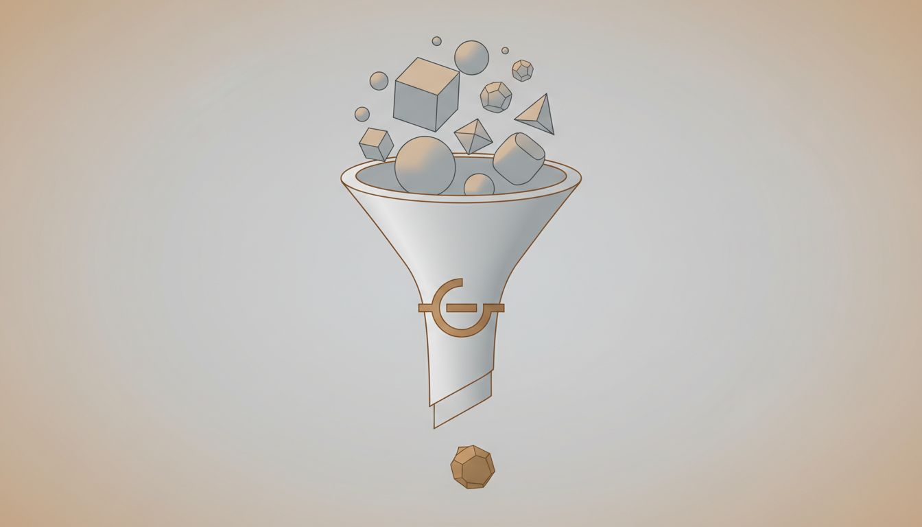 Diagram showing how distribution bottlenecks determine which product reaches the market regardless of quality