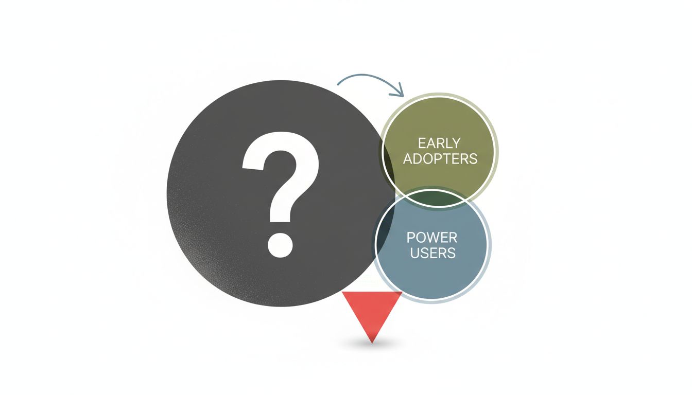 Diagram showing three overlapping customer segment circles of different sizes