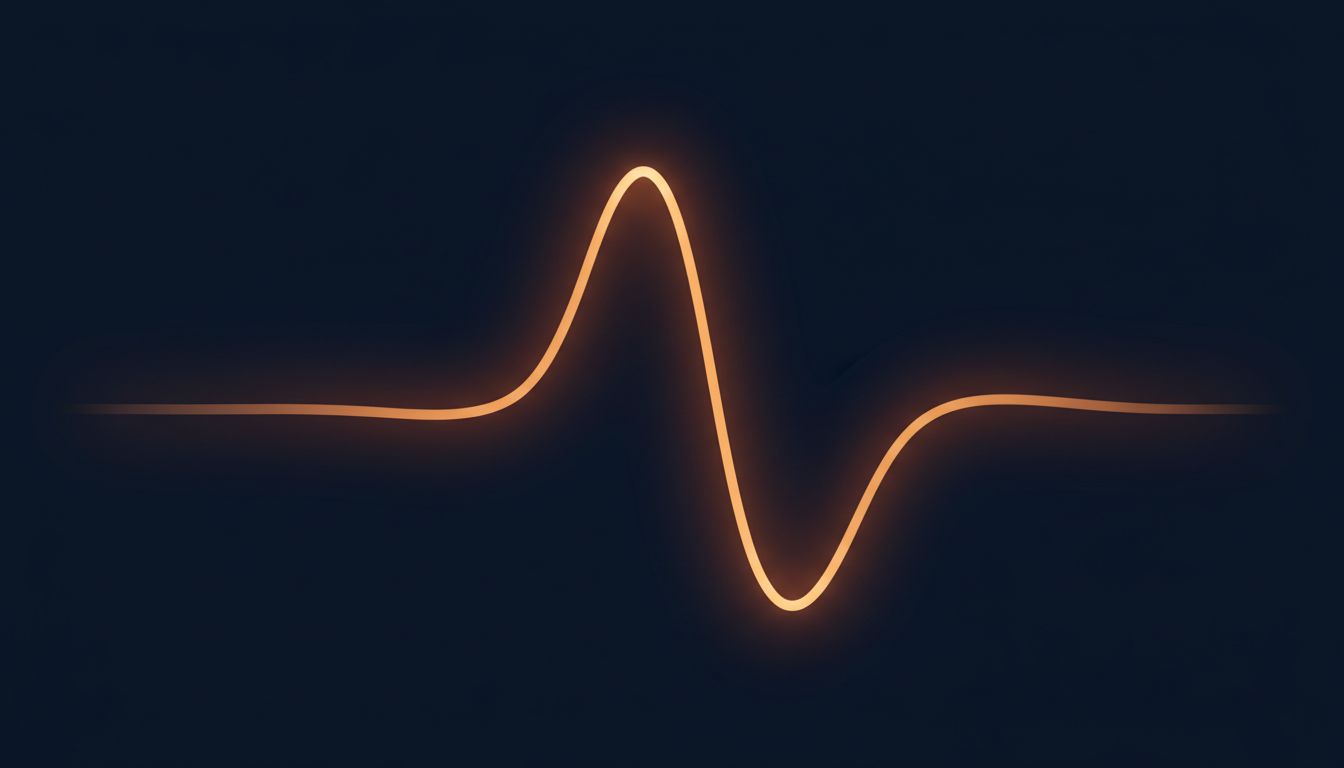 Abstract illustration of a circadian alertness curve peaking in mid-morning