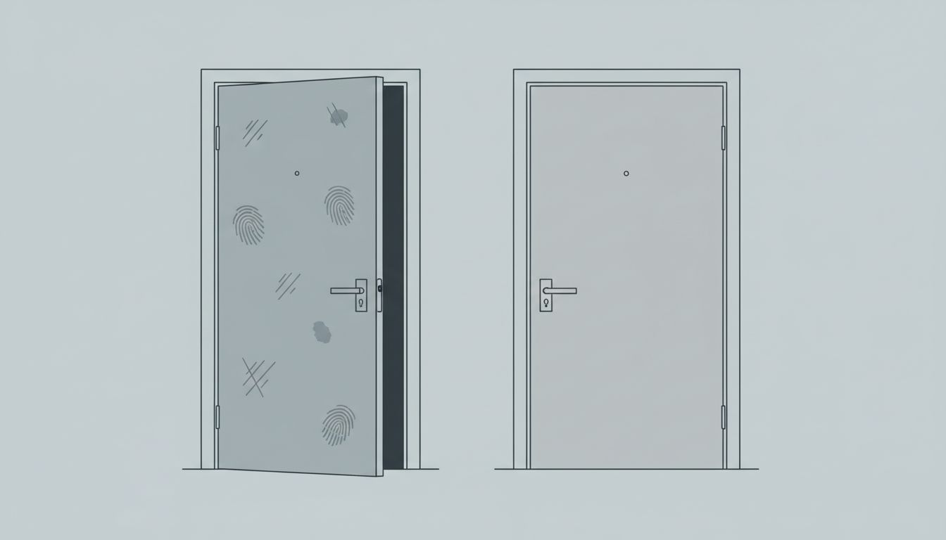 Two doors representing the first and second sales, one opened through personal effort, one not yet tested