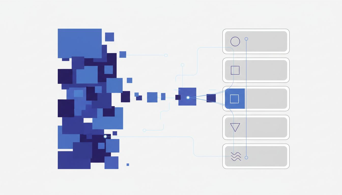 Diagram showing tasks of different sizes being matched to appropriately sized time blocks