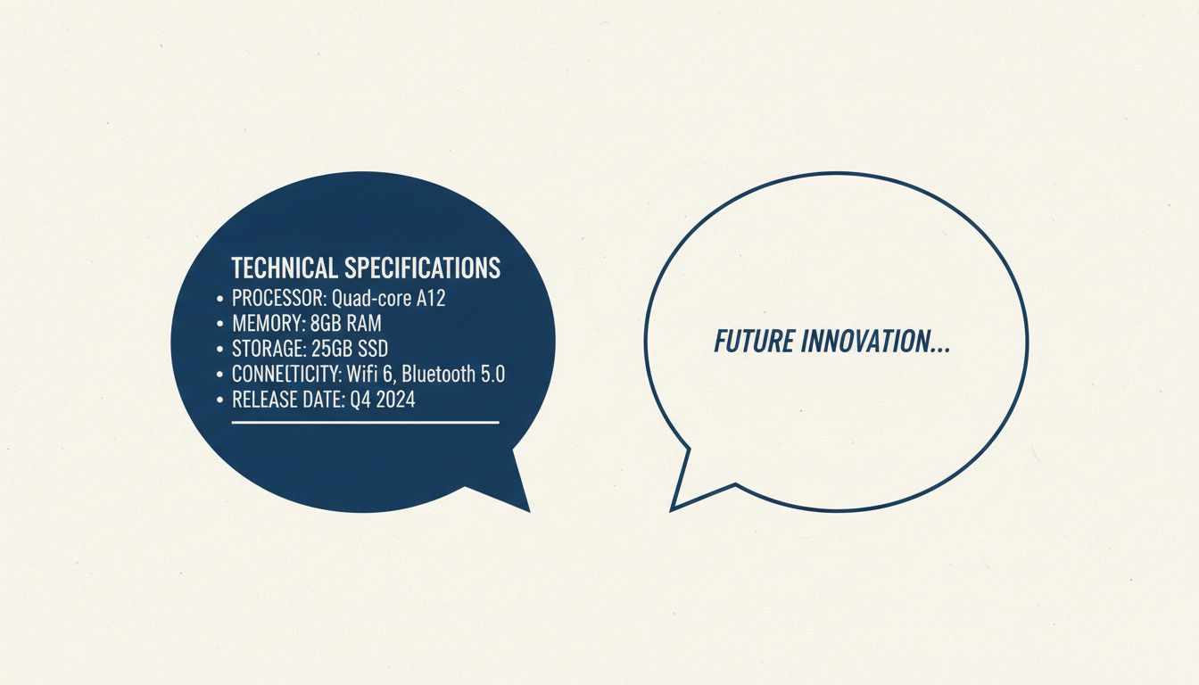 Two contrasting message styles: one structured and complete, one vague and open-ended