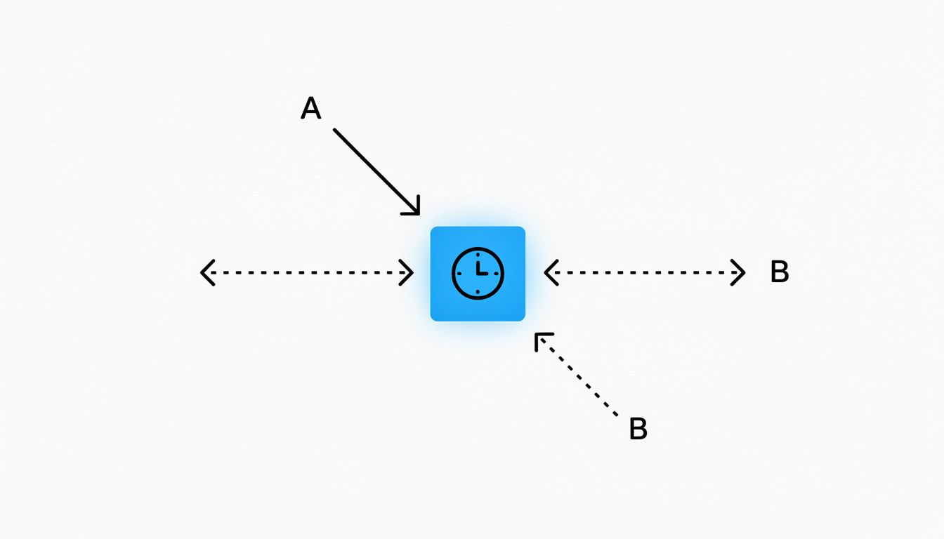 Diagram of two concurrent threads racing to write to a shared memory location