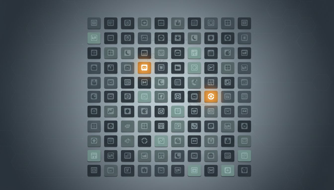 A notification control panel with most alerts switched off and only a few lit in amber