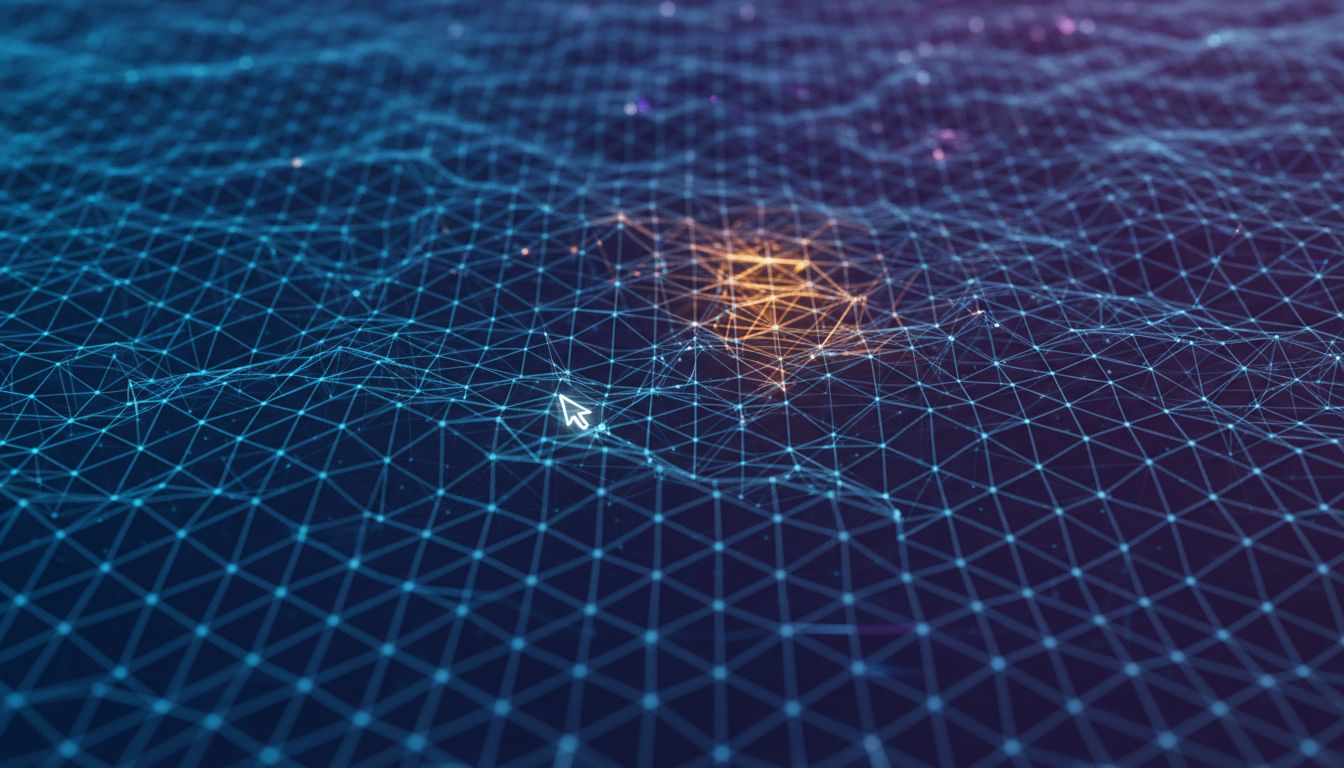 Abstract illustration of navigating a high-dimensional input space