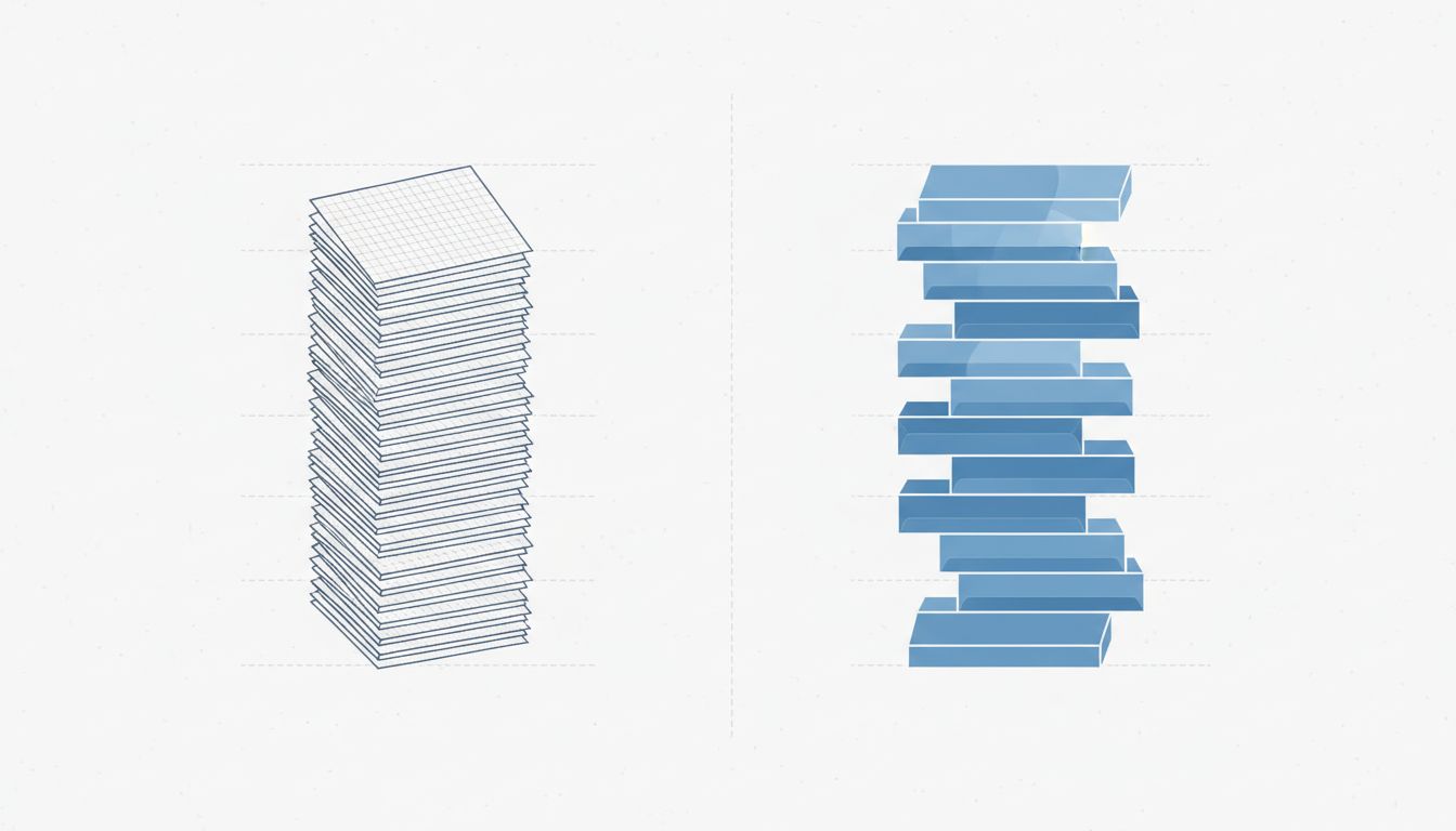 Diagram comparing clean source documents to a synthesized output with hidden inconsistencies