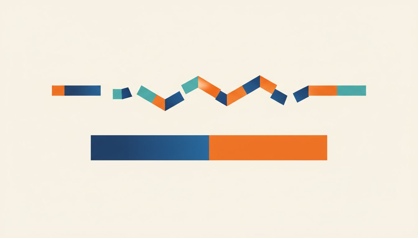 Visual comparison of fragmented parallel work versus clean sequential task blocks
