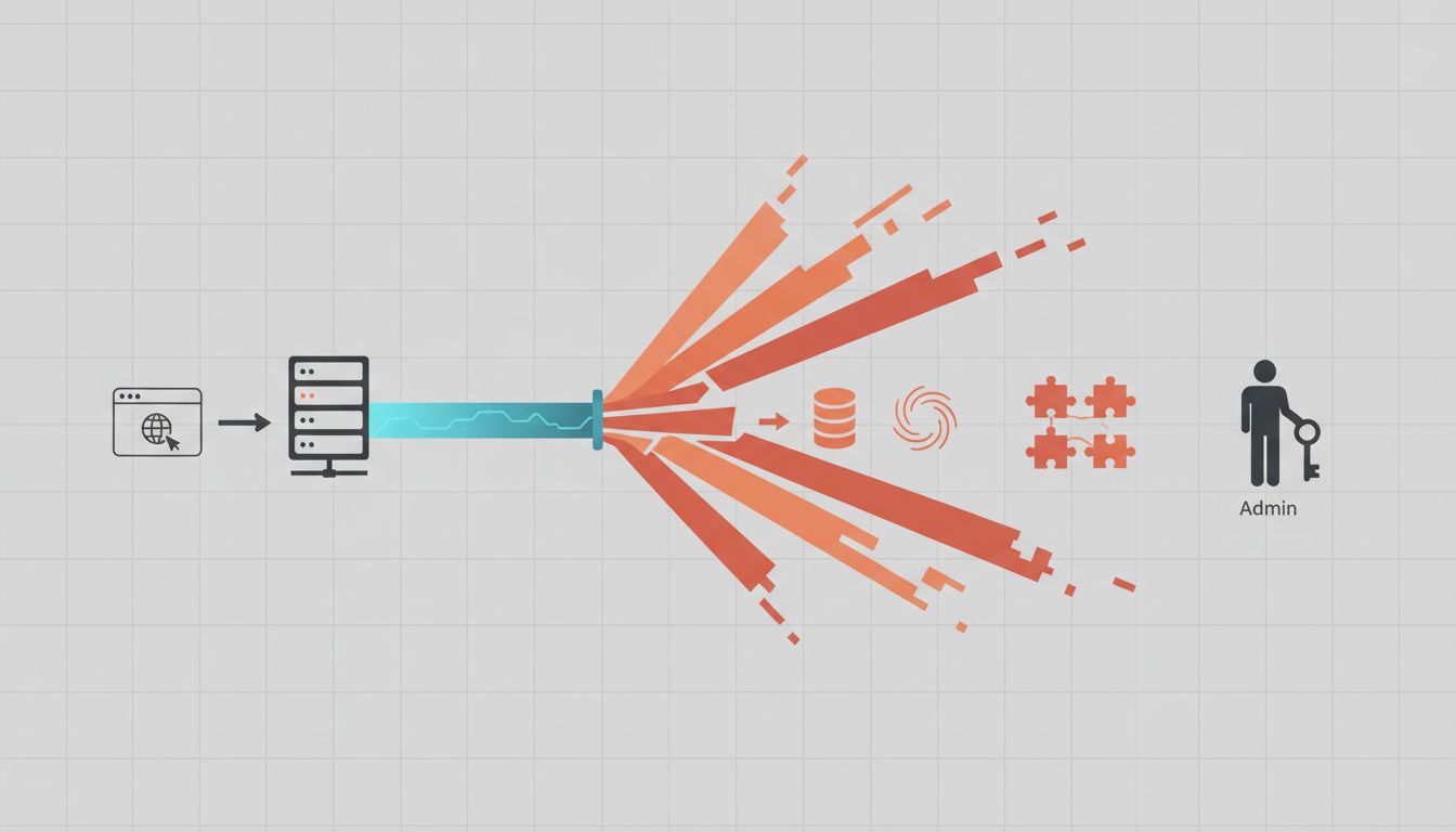 Diagram showing encrypted data in transit becoming unprotected once it reaches the server and disperses to downstream systems