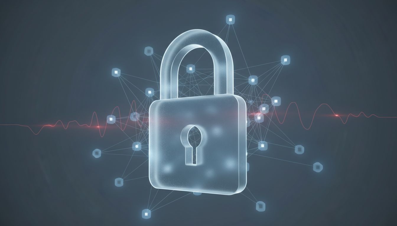 A padlock icon that appears solid from the front but hollow from the side, suggesting false security