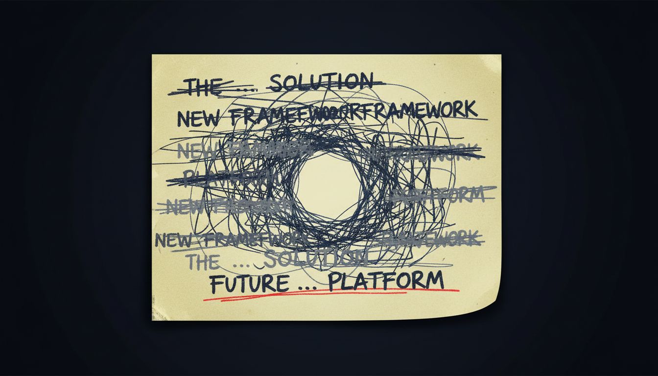 A task card with its description rewritten and crossed out multiple times, circling something unresolved