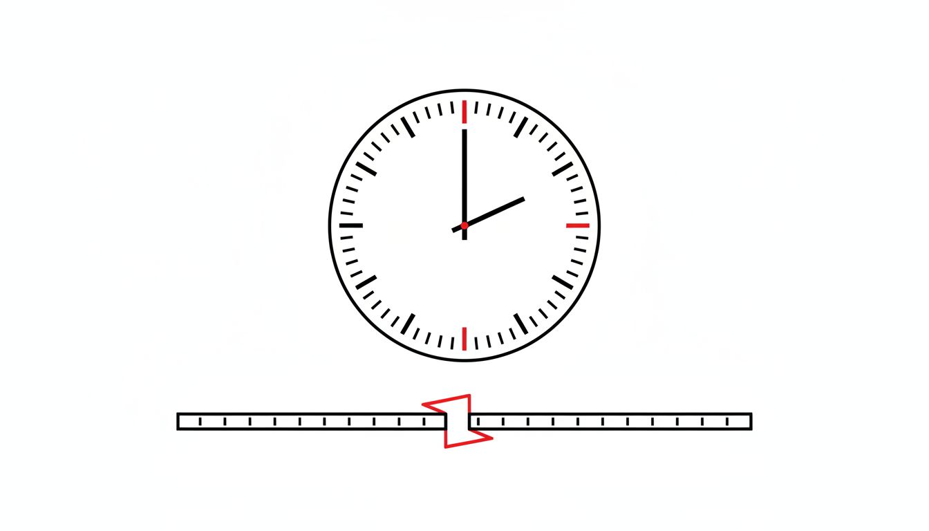 Clock face showing 60 seconds on the dial, illustrating the leap second that causes software failures
