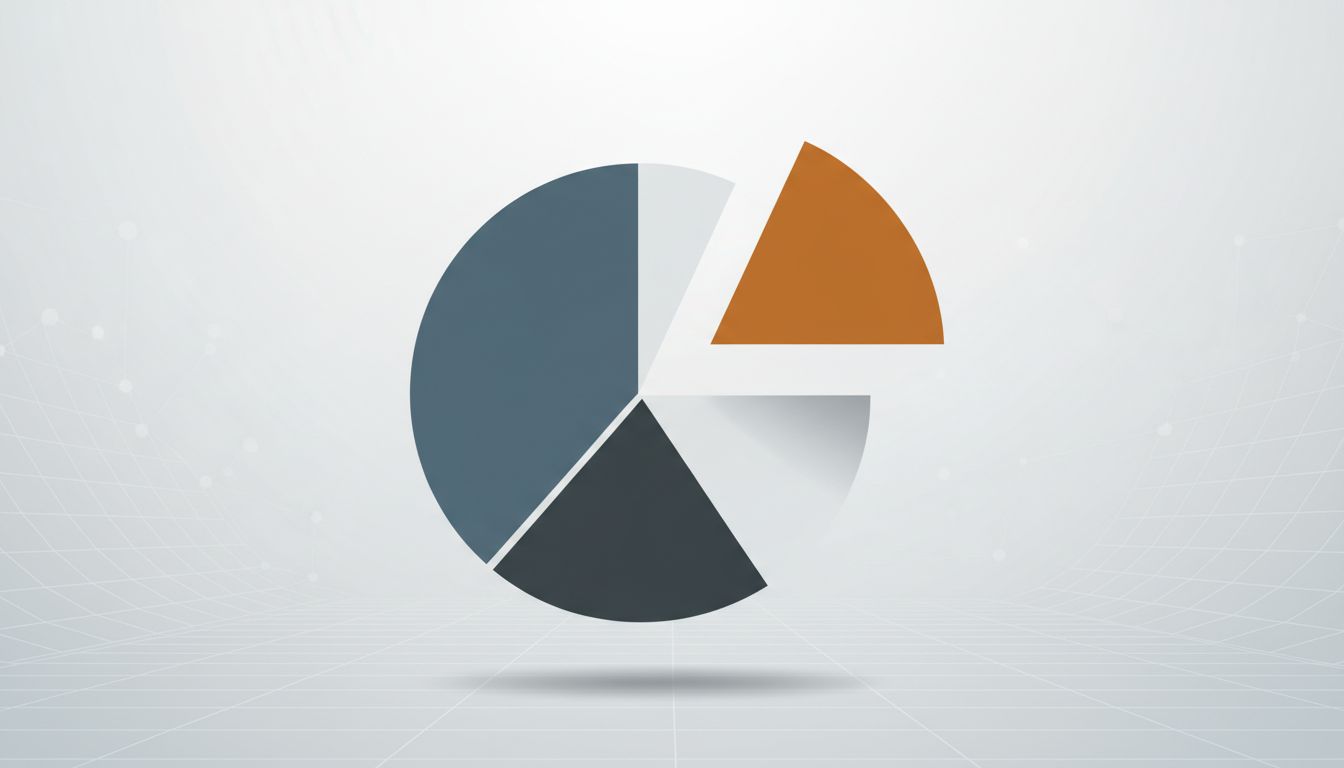 A pie chart with one wedge separating from the rest, illustrating cap table disruption from a co-founder departure