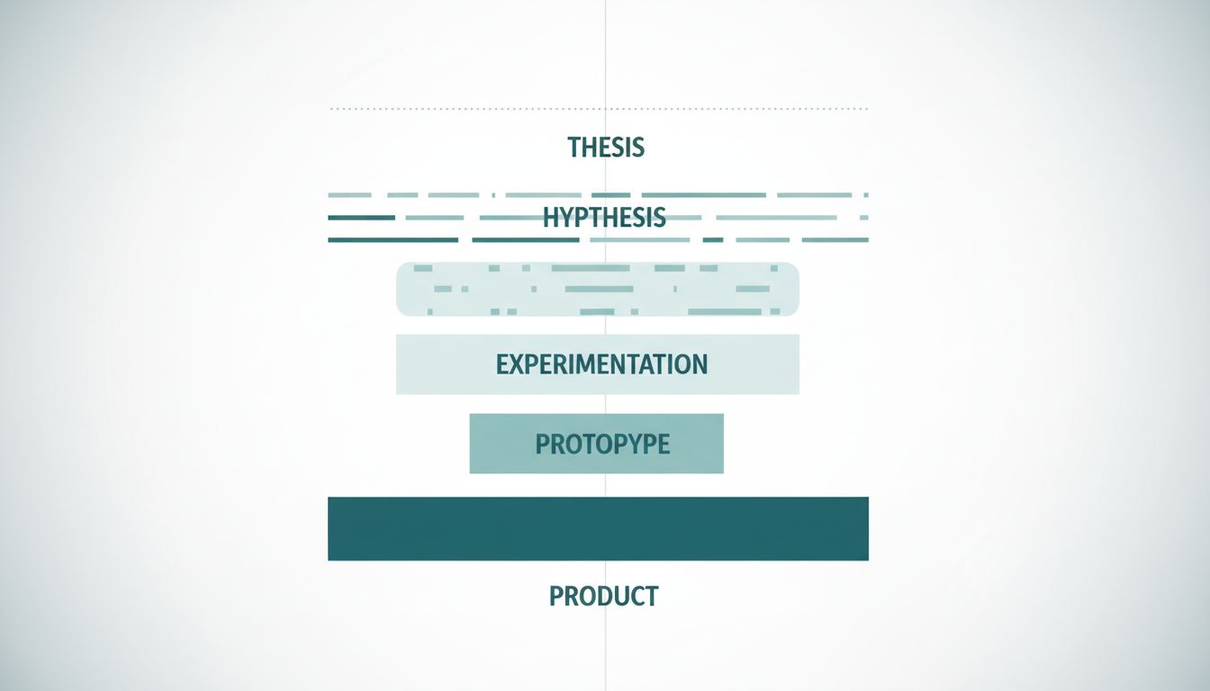Diagram showing how conviction and credibility solidify over time before a product is ready