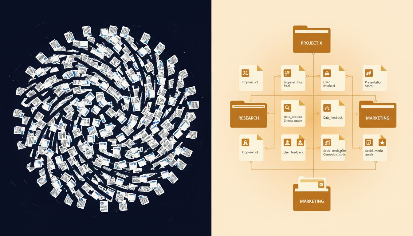 Two contrasting file naming approaches: chaotic identical labels versus organized distinct naming