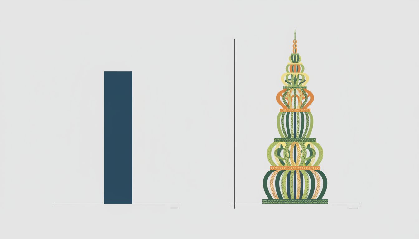 Two charts showing that more reasoning steps do not necessarily produce more accurate answers