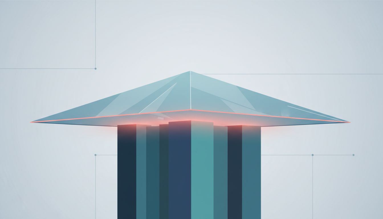 Abstract illustration of revenue growth hitting a structural ceiling