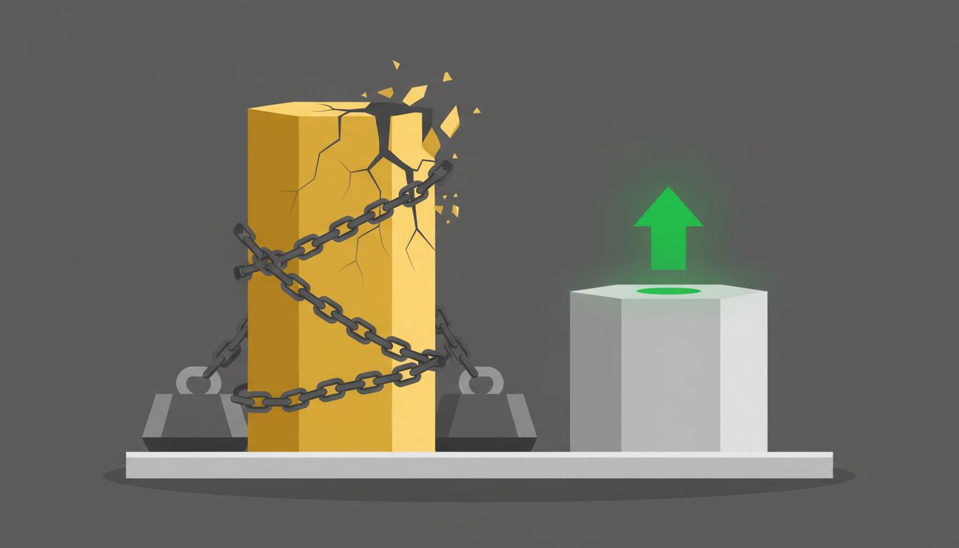 Illustration of first and second place podiums where the second-place podium appears more financially stable