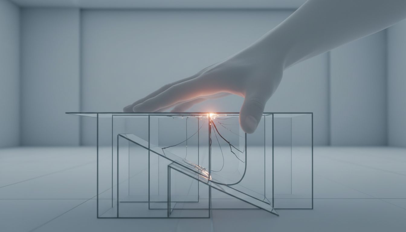 A fragile structure under pressure from a single point of stress, illustrating how first customers test nascent products