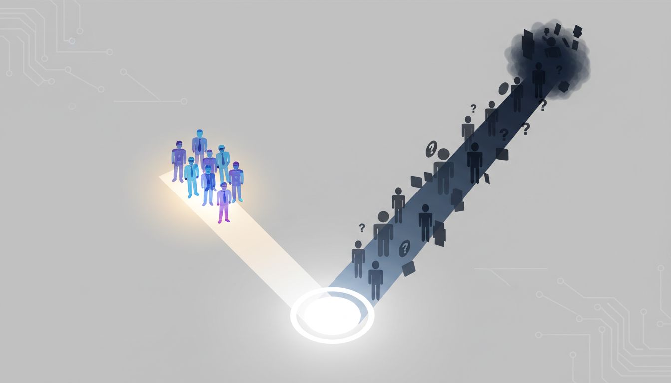 Diagram showing divergence between early adopter profile and mainstream buyer profile