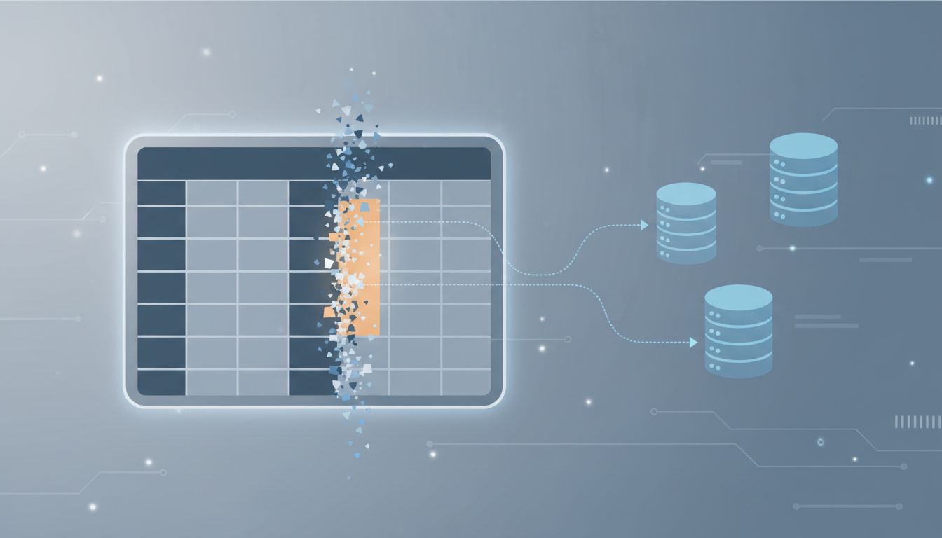 Diagram showing a database column being dropped while application servers still reference it
