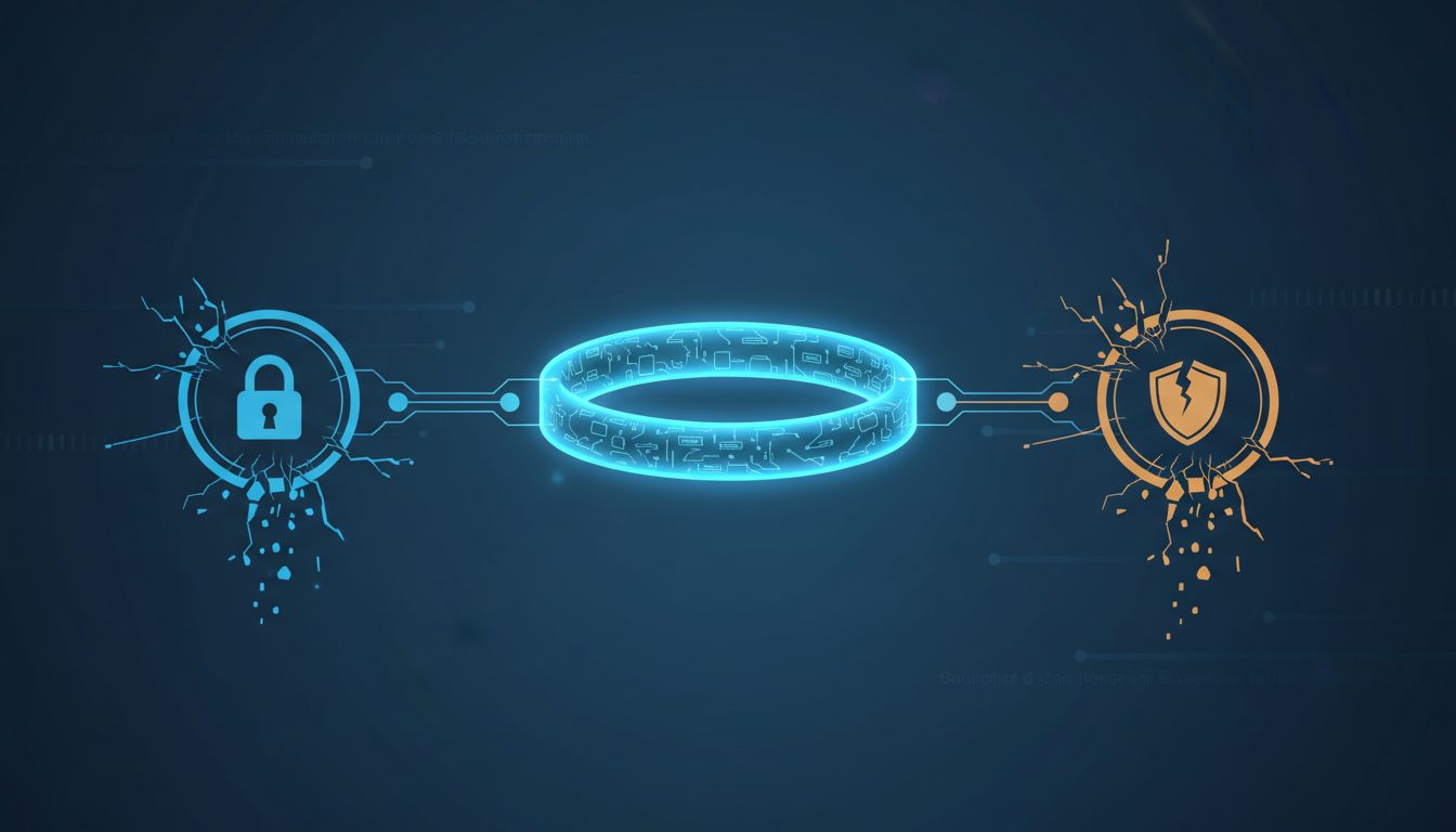 Diagram showing encryption intact in transit but endpoints compromised, illustrating where real attacks occur