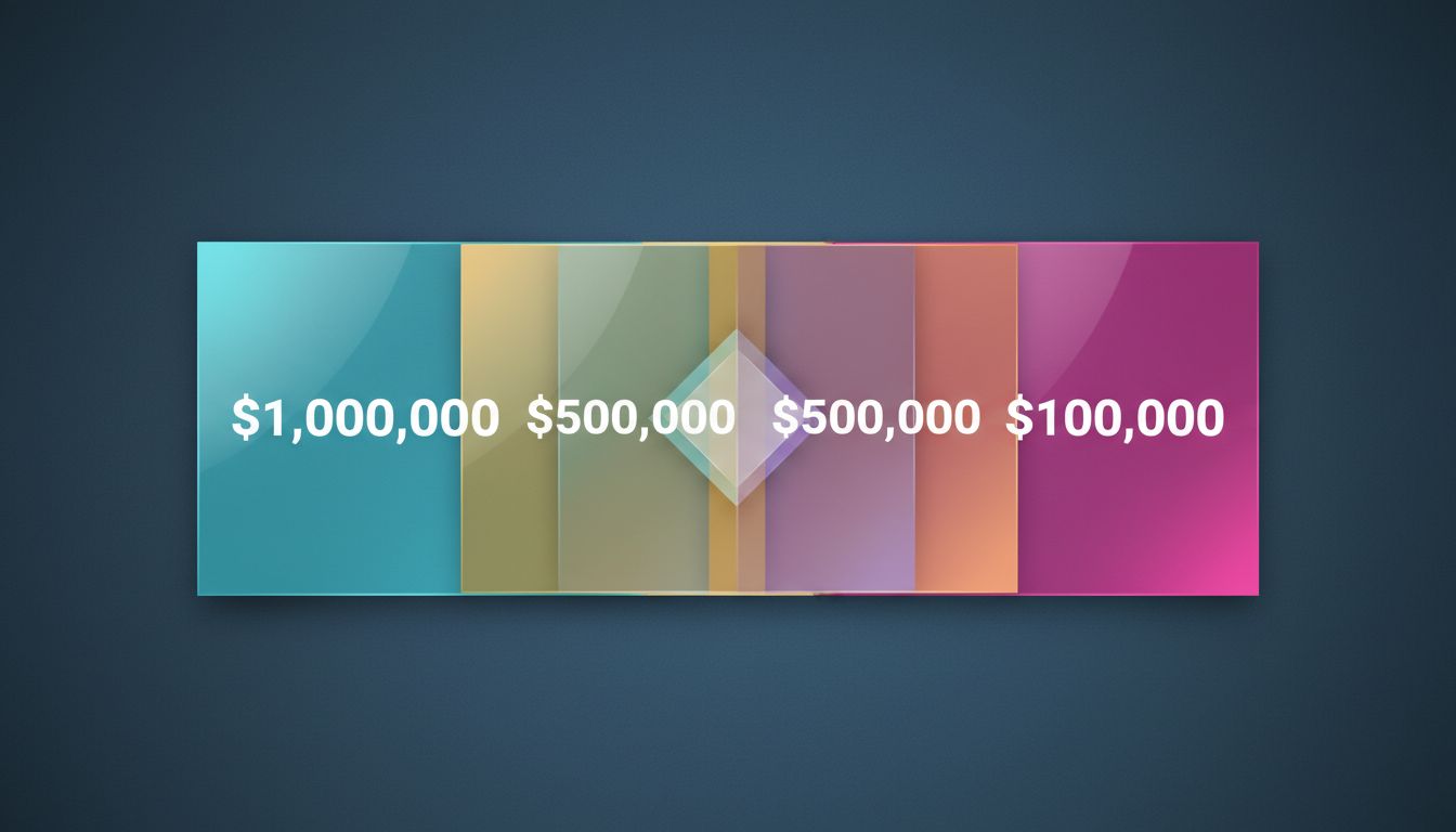 Three overlapping cost estimates of different sizes represented as transparent geometric shapes