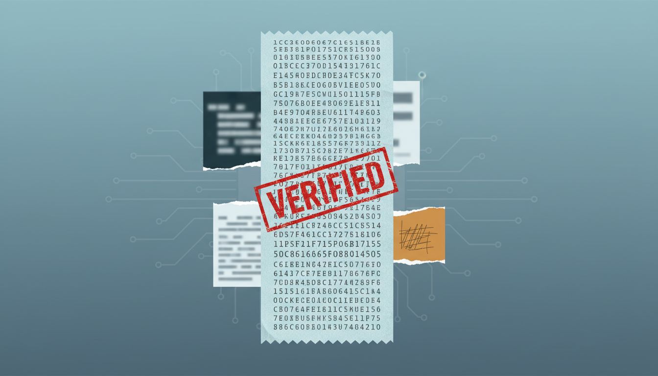 A verified receipt stamped against a document that has already been altered at the source