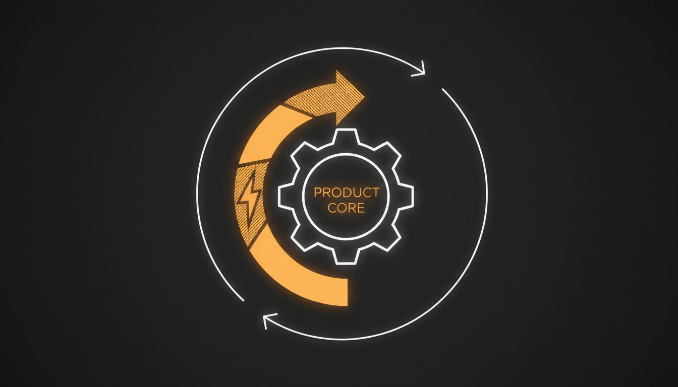 Diagram showing how critical customer feedback feeds directly into product development while praise loops around it