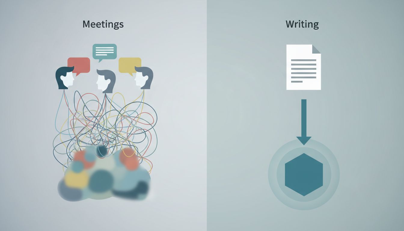 Two paths to a decision: chaotic meeting versus direct document resolution