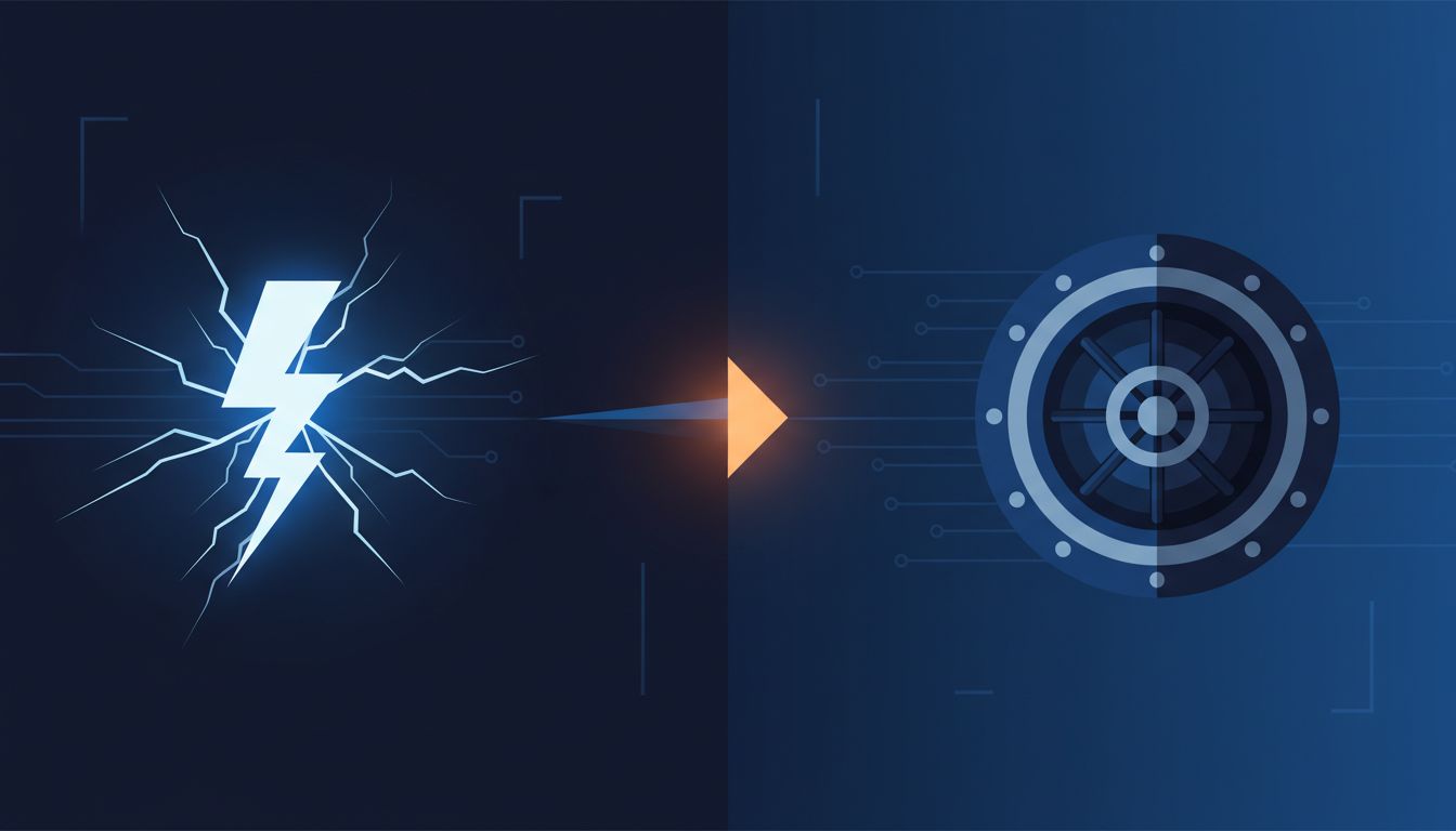 A conceptual illustration of the tradeoff dial between database speed and data durability