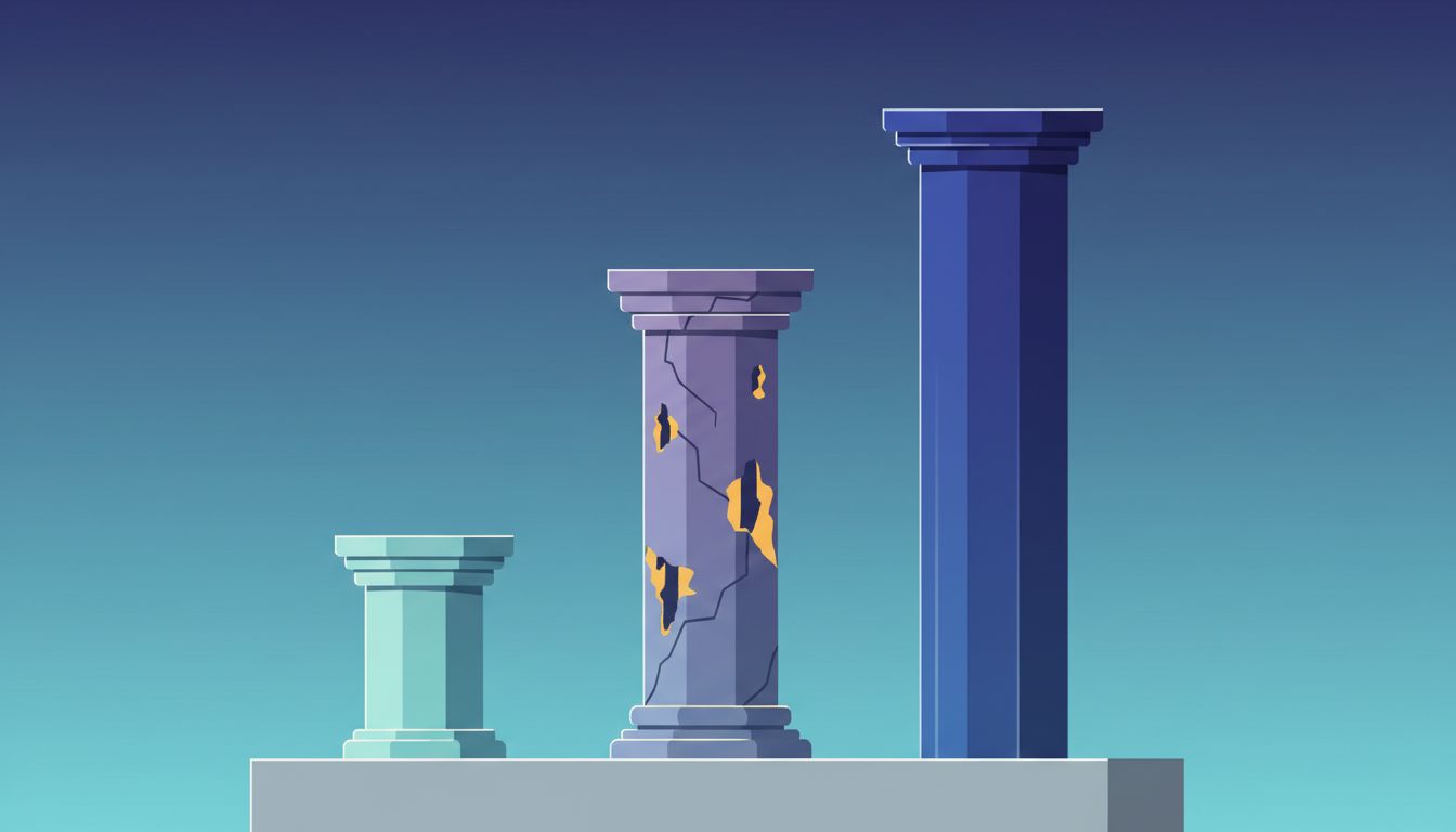 Three pricing tier columns where the middle one appears patched together despite looking complete