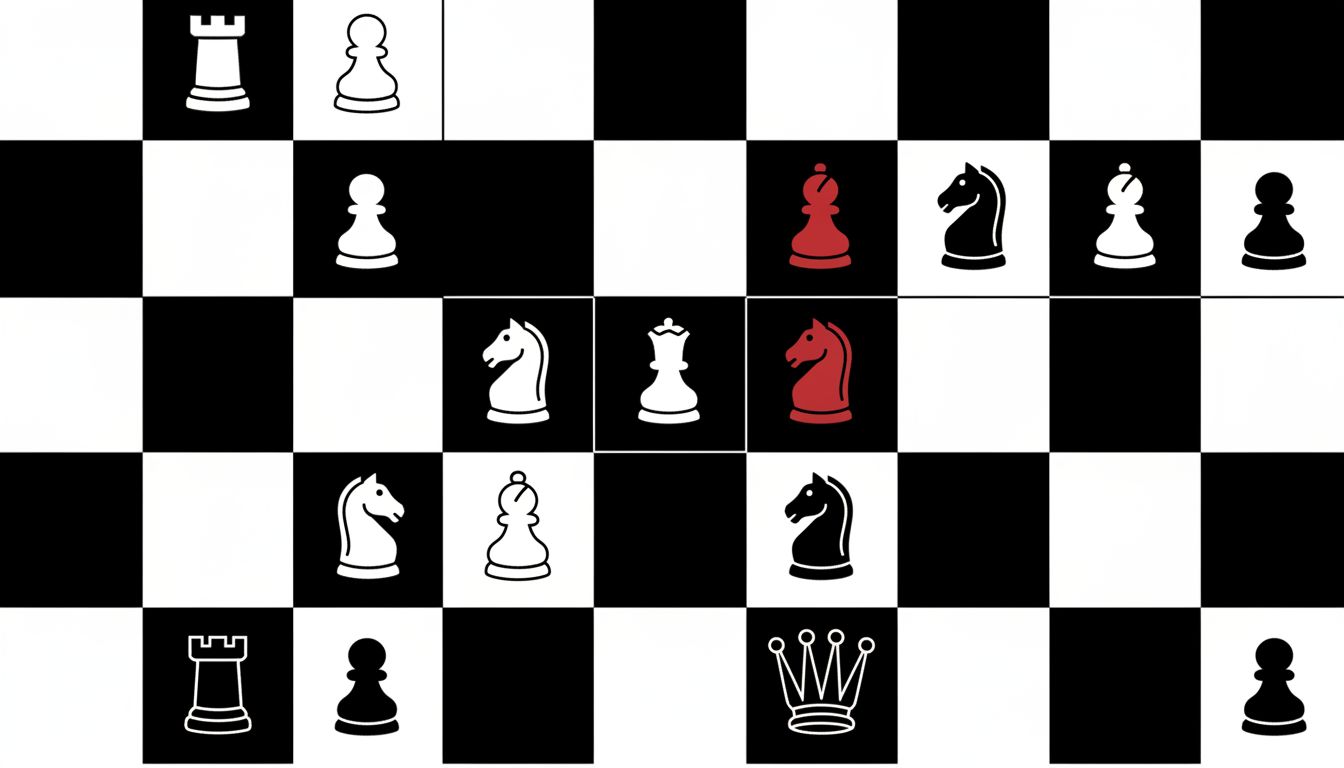 Chess pieces switching sides mid-game, illustrating a customer becoming a competitor