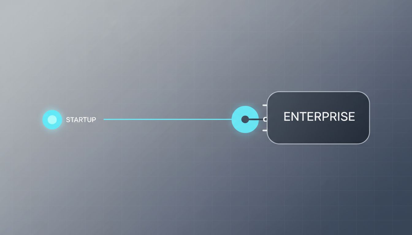 Diagram showing a small node being replicated by a larger connected node