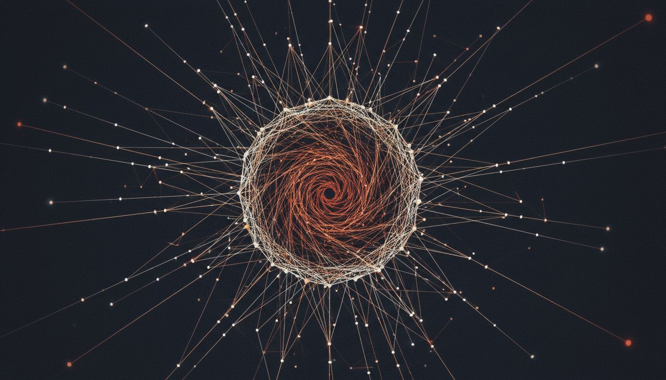 Network diagram showing all connections reversed toward a single dominant node